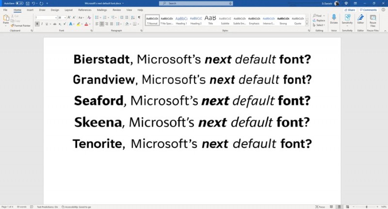В Microsoft Office шрифт по умолчанию изменится впервые за 15 лет
